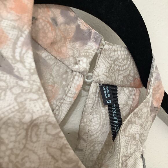 Maurices Cream Ruffled Asymmetrical Blouse - Picture 11 of 12